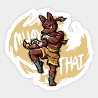 Muay Thai Stances or Muay Thai Boxing Pose Sticker